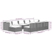 Set de muebles de jardín 10 pzas cojines ratán sintético negro