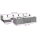 Set muebles de jardín 10 pzas y cojines ratán sintético marrón