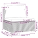 Set muebles de jardín 4 piezas y cojines ratán sintético marrón