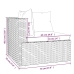 Set de muebles de jardín 7 pzas y cojines ratán sintético gris