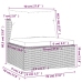 Set de muebles de jardín 7 pzas y cojines ratán sintético gris