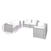 Set de muebles de jardín 6 pzas y cojines ratán sintético negro