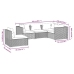 Set de muebles de jardín 5 pzas y cojines ratán sintético negro
