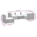Set de muebles de jardín 5 pzas y cojines ratán sintético negro