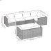Set muebles de jardín 7 piezas y cojines ratán sintético marrón