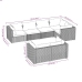 Set muebles de jardín 7 piezas y cojines ratán sintético marrón