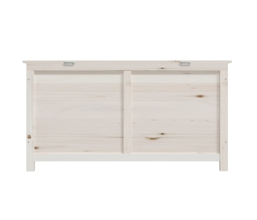 Baúl para cojines madera de abeto maciza blanco 100x50x56 cm