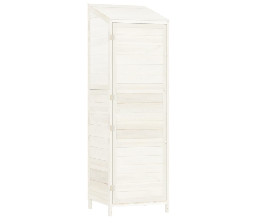 Cobertizo de jardín madera maciza de abeto blanco 55x52x174,5cm