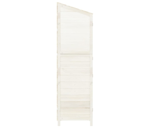 Cobertizo de jardín madera maciza de abeto blanco 55x52x174,5cm