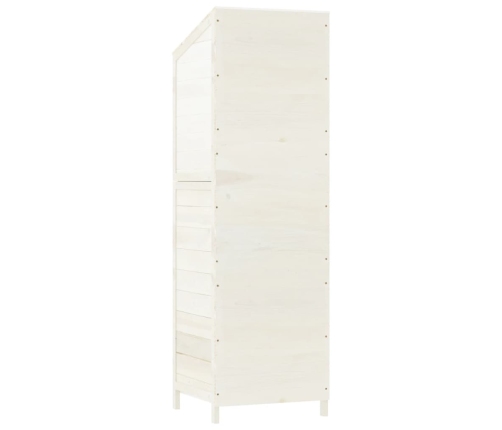 Cobertizo de jardín madera maciza de abeto blanco 55x52x174,5cm