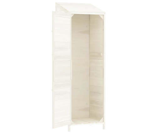 Cobertizo de jardín madera maciza de abeto blanco 55x52x174,5cm