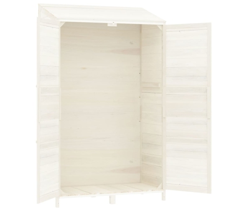 Cobertizo de jardín madera maciza abeto blanco 102x52x174,5cm