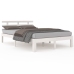 Estructura de cama doble sin colchón blanco 135x190 cm