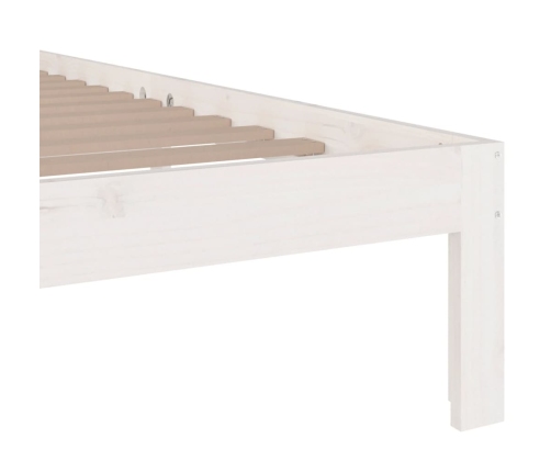 Estructura de cama doble sin colchón blanco 135x190 cm