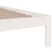 Estructura de cama doble sin colchón blanco 135x190 cm
