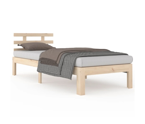 Estructura de cama sin colchón madera maciza 90x200 cm