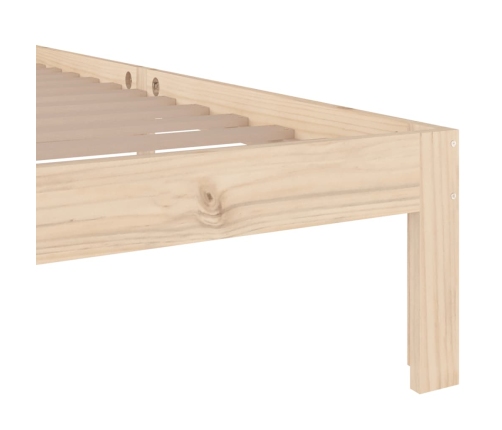 Estructura de cama sin colchón madera maciza 90x200 cm