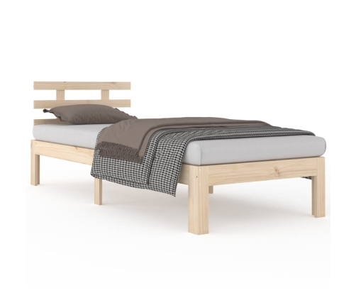 Estructura de cama sin colchón madera maciza 100x200 cm