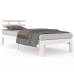 Estructura de cama sin colchón madera maciza blanco 100x200 cm
