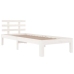 Estructura de cama sin colchón madera maciza blanco 100x200 cm