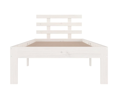 Estructura de cama sin colchón madera maciza blanco 100x200 cm