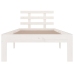 Estructura de cama sin colchón madera maciza blanco 100x200 cm
