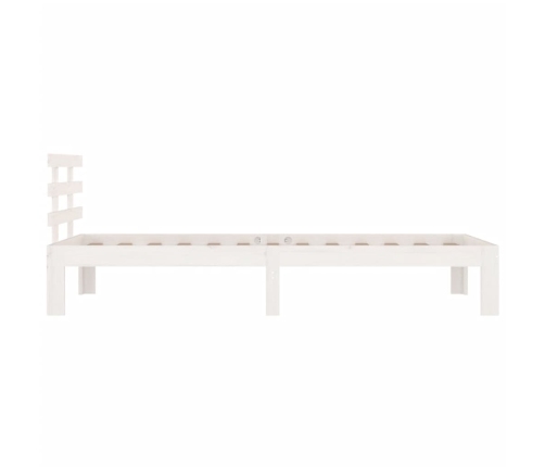 Estructura de cama sin colchón madera maciza blanco 100x200 cm