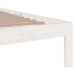 Estructura de cama sin colchón madera maciza blanco 100x200 cm