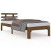 Estructura cama sin colchón madera maciza marrón miel 100x200cm