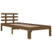 Estructura cama sin colchón madera maciza marrón miel 100x200cm