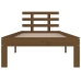 Estructura cama sin colchón madera maciza marrón miel 100x200cm
