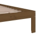 Estructura cama sin colchón madera maciza marrón miel 100x200cm