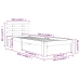 Estructura cama sin colchón madera maciza marrón miel 100x200cm