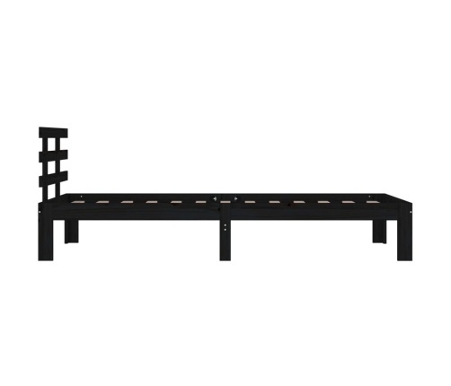 Estructura de cama sin colchón madera maciza negro 100x200 cm