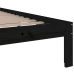 Estructura de cama sin colchón madera maciza negro 100x200 cm