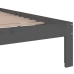 Estructura de cama doble sin colchón madera gris 150x200 cm