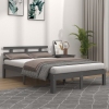 Estructura de cama sin colchón madera maciza gris 200x200 cm