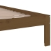 Estructura cama sin colchón madera maciza marrón miel 200x200cm