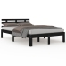 vidaXL Estructura de cama de madera maciza negro 200x200 cm