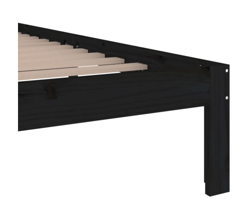 vidaXL Estructura de cama de madera maciza negro 200x200 cm