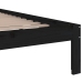 vidaXL Estructura de cama de madera maciza negro 200x200 cm