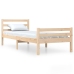 Estructura cama individual sin colchón madera maciza 75x190 cm