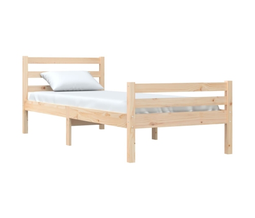 Estructura cama individual sin colchón madera maciza 75x190 cm