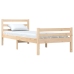 Estructura cama individual sin colchón madera maciza 75x190 cm