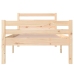 Estructura cama individual sin colchón madera maciza 75x190 cm