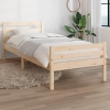 Estructura cama individual sin colchón madera maciza 75x190 cm