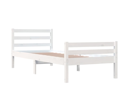 Estructura cama individual sin colchón madera blanco 90x190 cm