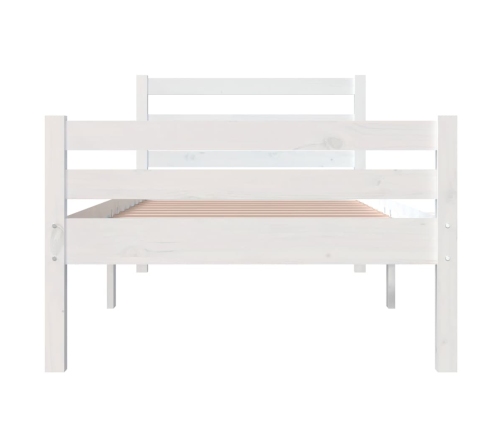 Estructura cama individual sin colchón madera blanco 90x190 cm