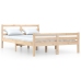 Estructura de cama doble sin colchón madera maciza 120x190 cm