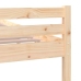 Estructura de cama sin colchón madera maciza 140x190 cm